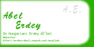 abel erdey business card